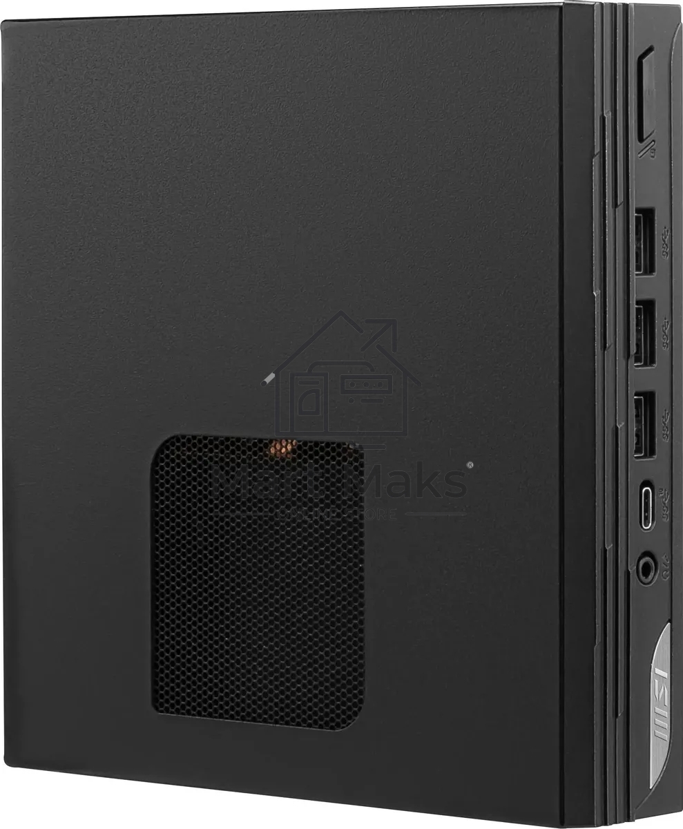 Неттоп MSI Pro DP10 12M-203RU i5 1235U (1.3) 16Gb SSD512Gb Iris Xe Windows 11 Professional 2.5xGbitEth WiFi BT 120W черный (9S6-B0A621-203)