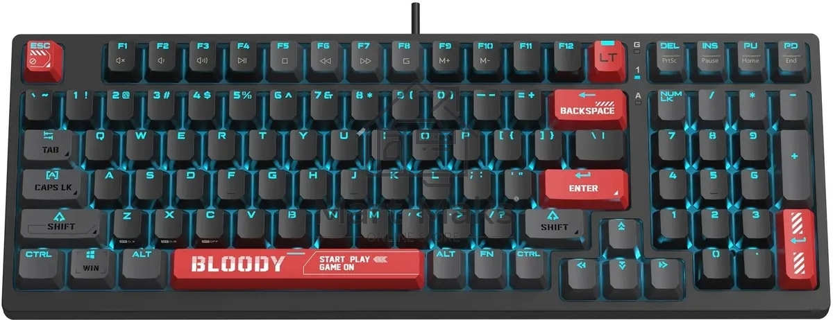 Клавиатура A4Tech Bloody AT98 проводная USB черный/красный