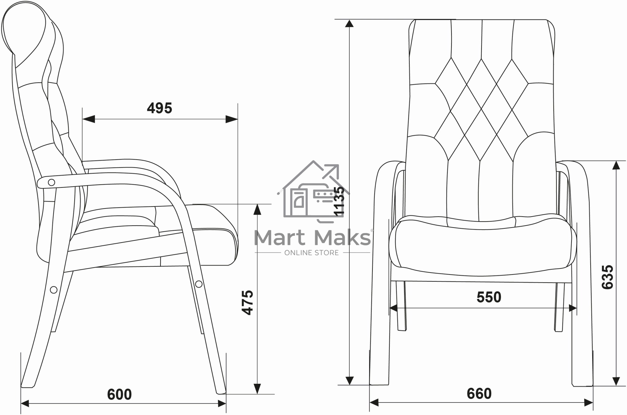 Кресло офисное Бюрократ T-9928WALNUT-CF черный, кожа, на ножках, дерево