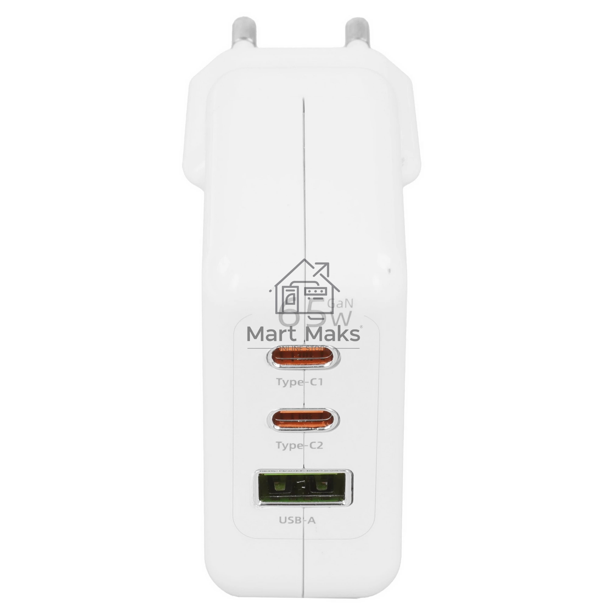 Блок питания (сетевой адаптер) HOCO C115A 2 Type-C/USB-А, белый