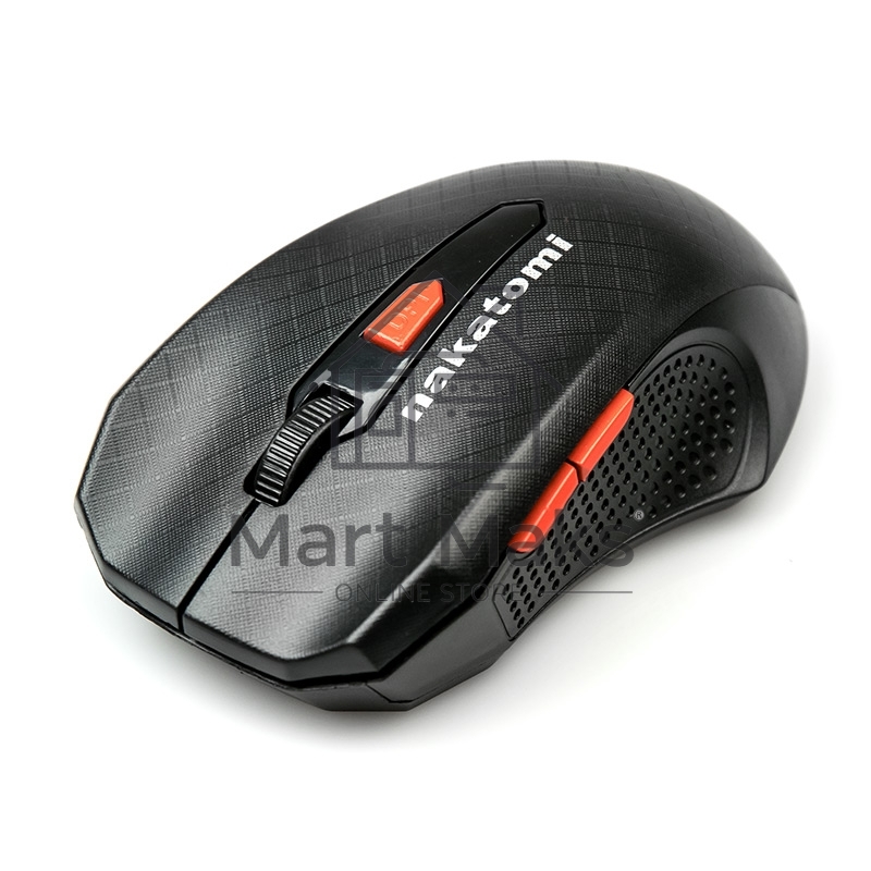Мышь беспроводная Nakatomi MRON-07U черный, 1600 dpi, радиоканал, USB, кнопки - 5