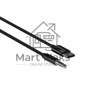 Кабель аудио MORE CHOICE (4610196409844) UK28a AUX 3.5mm Type-C 1м, черный