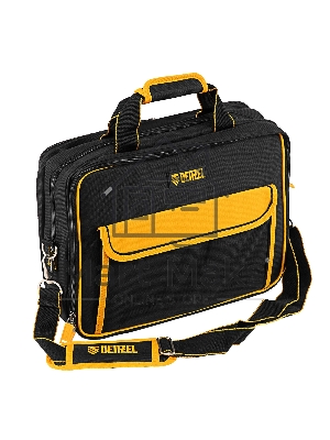Сумка для инструмента Denzel 400х170х300 мм, 3 отделения, 28 карманов, наплечный ремень