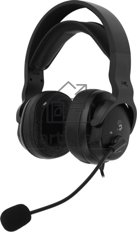 Гарнитура проводная с микрофоном A4Tech Bloody G330p черный 2м мониторные оголовье (G330P)
