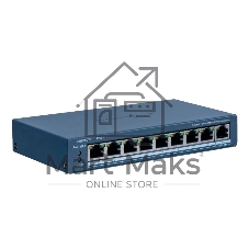 Коммутатор Hikvision DS-3E1309P-EI/M, 8×100 Мбит/с PoE+ + 1×1 Гбит/с, настраиваемый