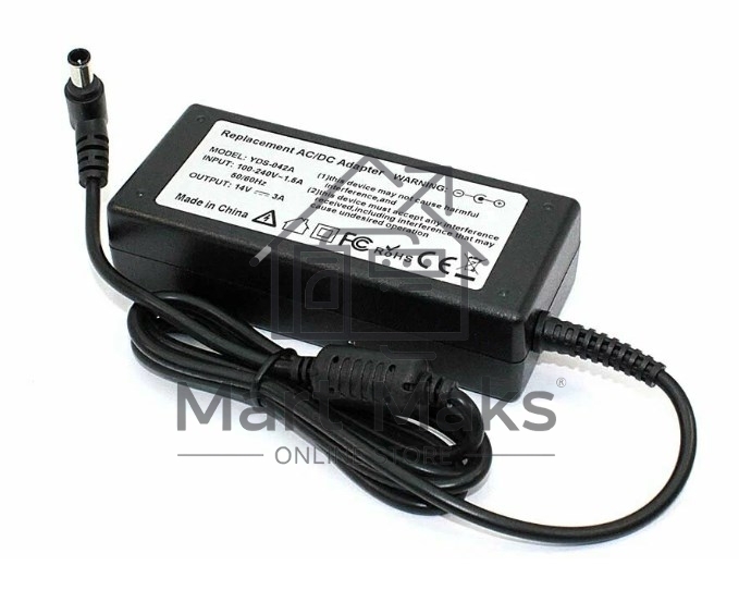 Блок питания (сетевой адаптер) для ноутбуков Samsung 14V 3A 6.5x4.4, OEM