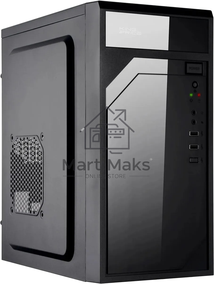 Компьютерный корпус KingPrice KPCC-MN208 черный без БП mATX 1x80мм 2x120мм 2xUSB 2.0 audio