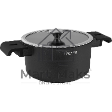 Кастрюля Rondell Modern RDA-1727, 4.4л, 24см, с крышкой, черный