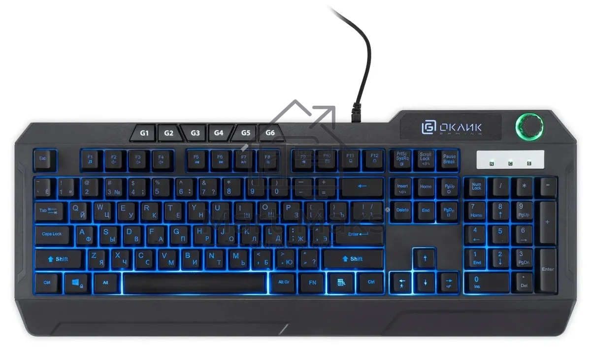 Клавиатура Oklick 715G (1680657) проводная, USB, черный