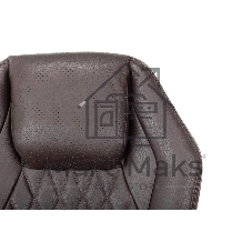 Кресло руководителя Бюрократ AURA/BROWN коричневый, кожа, крестовина алюминий