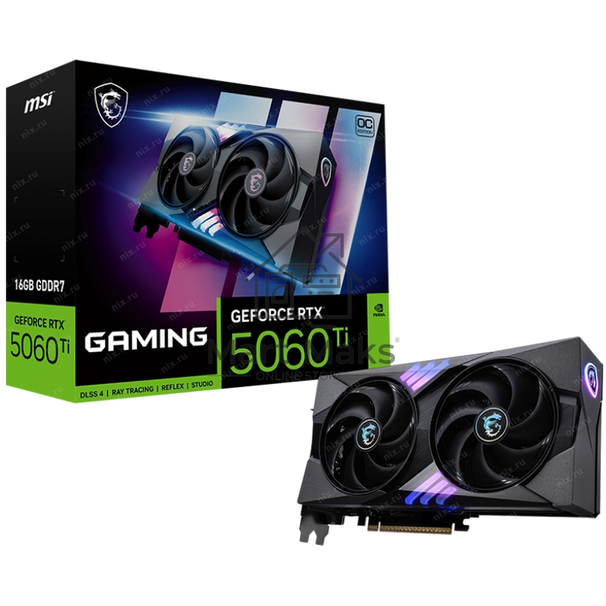 Видеокарта MSI PCIE16 RTX5060TI 16GB RTX 5060 Ti 16G GAMING OC