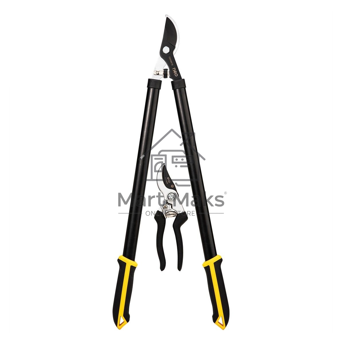 Набор сучкорез + секатор Deli DL580002 Набор из двух предметов. Сталь 55С. Термообработанная поверхность. Комбинированная ручка с полипропиленновым и термопластичным покрытием.