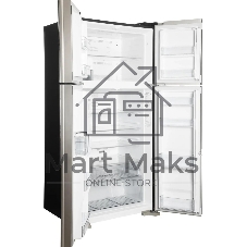 Холодильник Hitachi R-W660PUC7X GC шампань стекло двухкамерный 396/144л морозилка сверху, No Frost, Side by Side