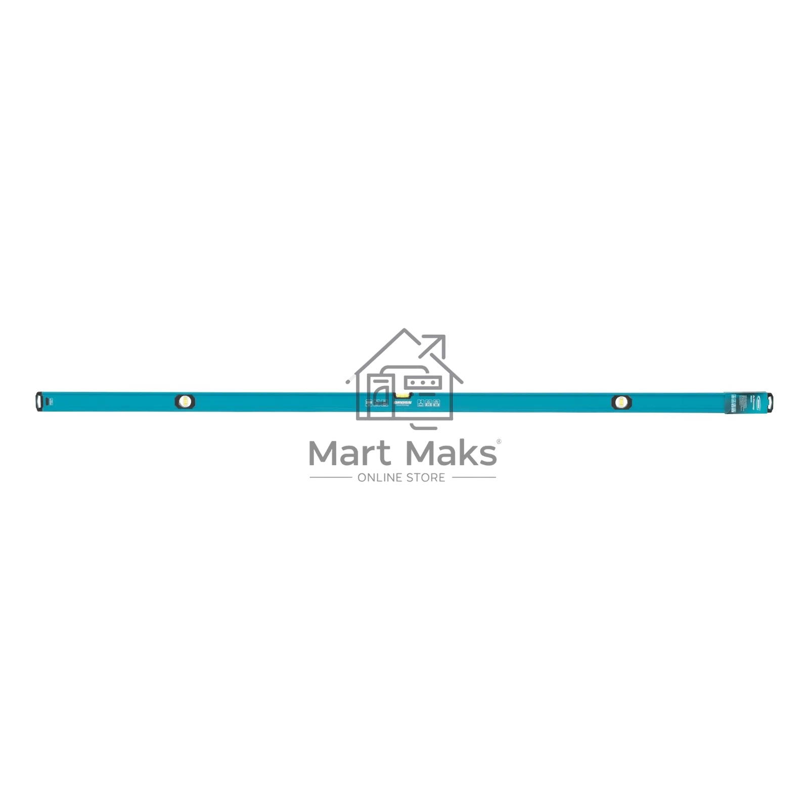 Уровень Gross 33656 алюминиевый, магнит., фрезерованный, 3 глазка, 0,5 мм/м, 2000 мм