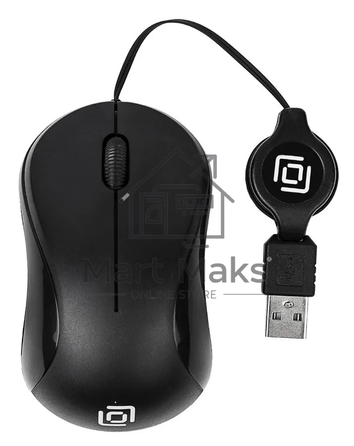 Мышь проводная Oklick 115SR черный, 1000 dpi, USB, кнопки - 3