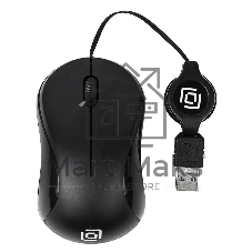 Мышь проводная Oklick 115SR черный, 1000 dpi, USB, кнопки - 3