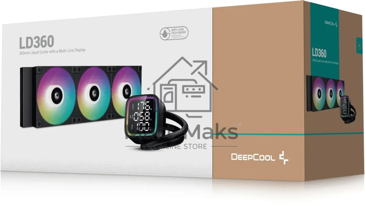 Система жидкостного охлаждения DEEPCOOL LD360 черный, 120 мм, алюминий/медь, 2400 об/мин, 38.71 дБ, 3 pin, 300 Вт