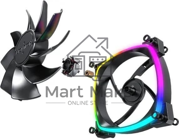 Вентилятор для корпуса Montech RX120 Reverse ARGB 120х120x25 черный 4-pin 27дБ (RX120 PWM BLACK) Ret