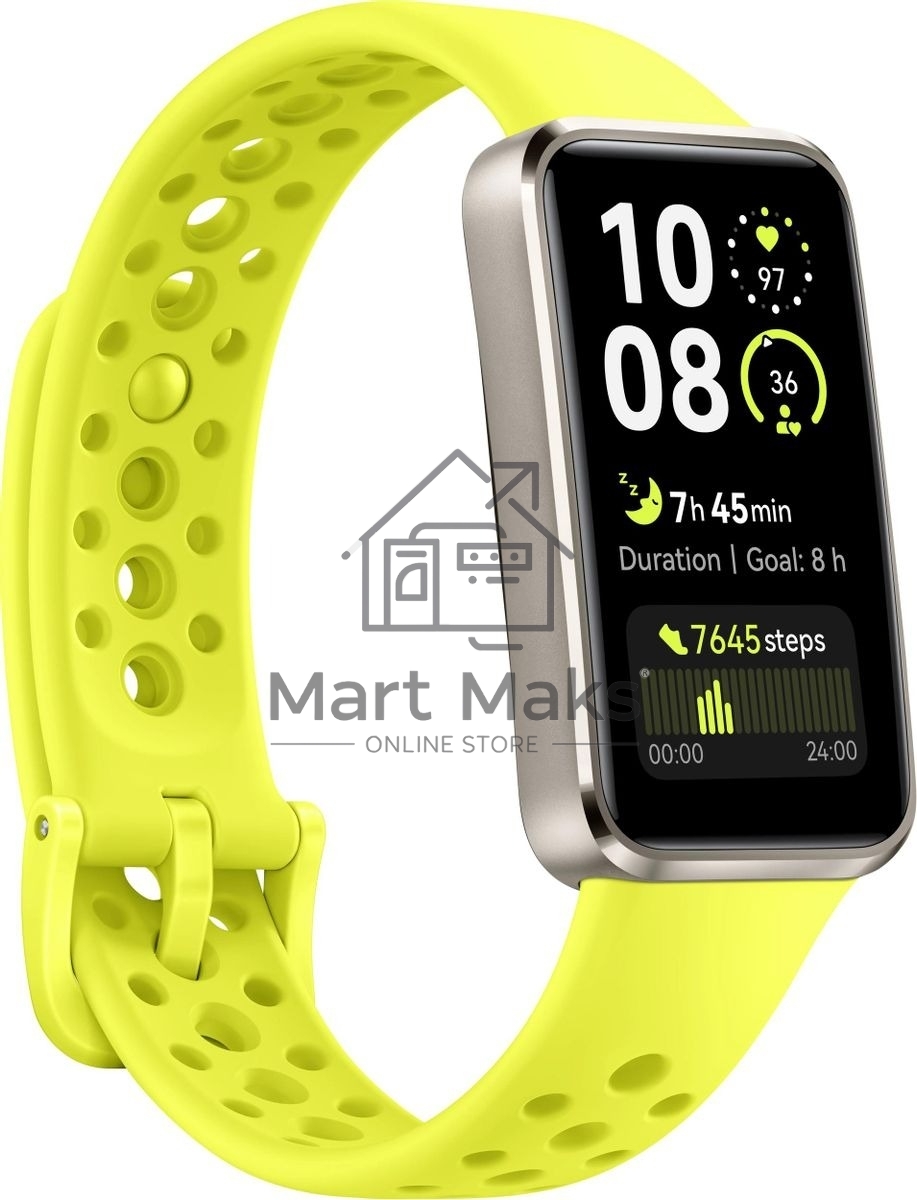 Фитнес-браслет Huawei Band 10 Aluminium NRA-B29 серебристый / зеленый