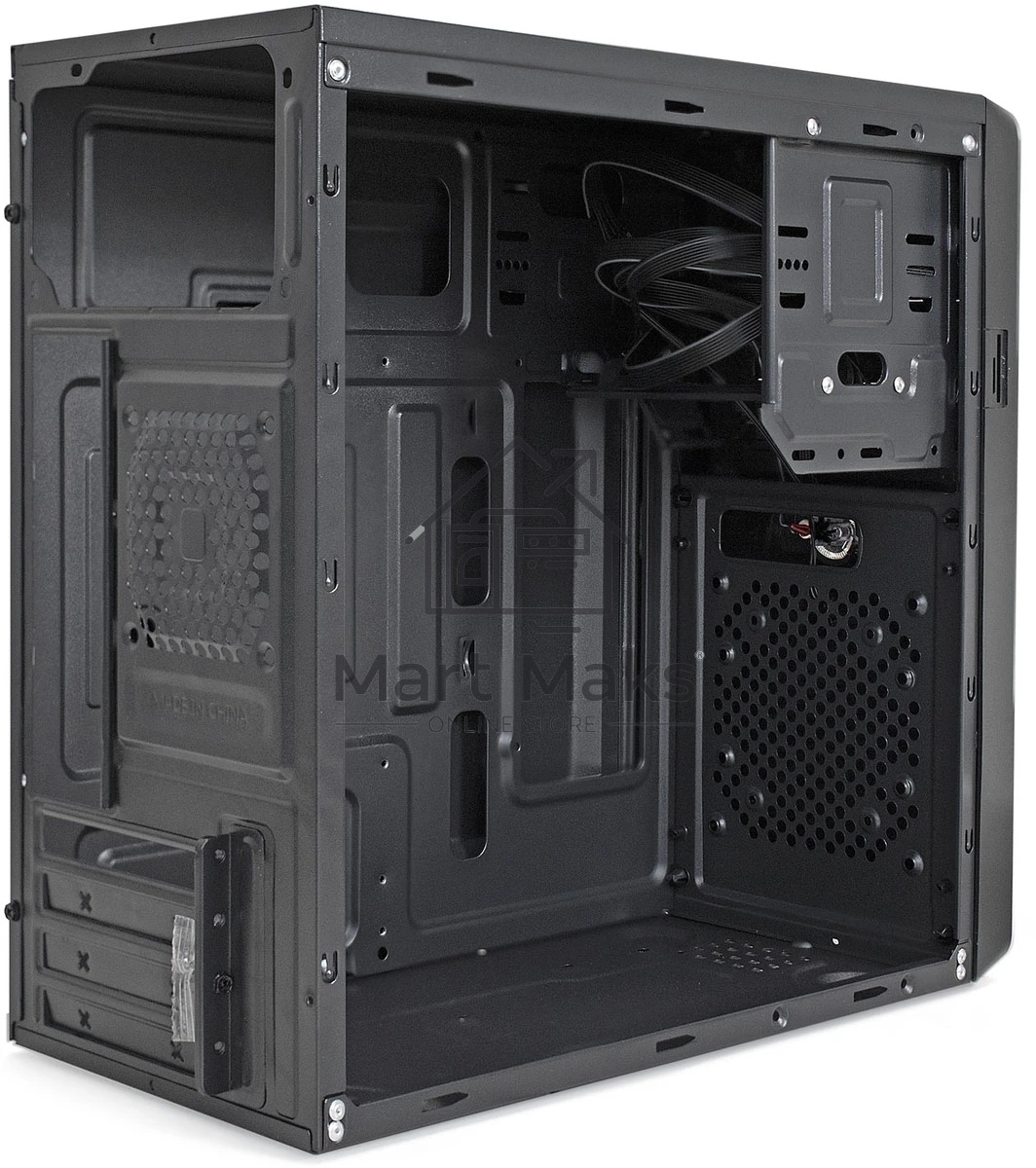 Компьютерный корпус Minitower ExeGate BA-309-UNS500 (mATX, БП UNS500 с вент. 12см, 2*USB, HD аудио, черный)