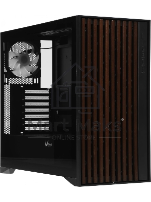 Корпус Formula V Line TimberLine T0 Black, ATX, wood+plastic front, TYPE-C*1, USB3.0*2, FRONT 3x120мм FRGB, REAR 1x120мм FRGB