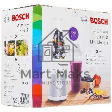 Блендер стационарный Bosch MMB2111T серебристый, 450 Вт, 1 скорость