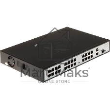 Коммутатор Tiandy TC-P3S027 Spec:H/2421/AT/260, 24×100 Мбит/с PoE + 2×1 Гбит/с Uplink + 1×1 Гбит/с SFP, неуправляемый