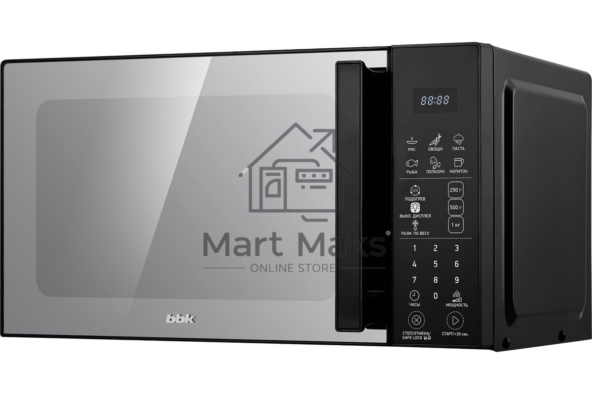 Микроволновая печь BBK 20MWS-806S/B черный, 20 л, 800 Вт, переключатели - сенсор