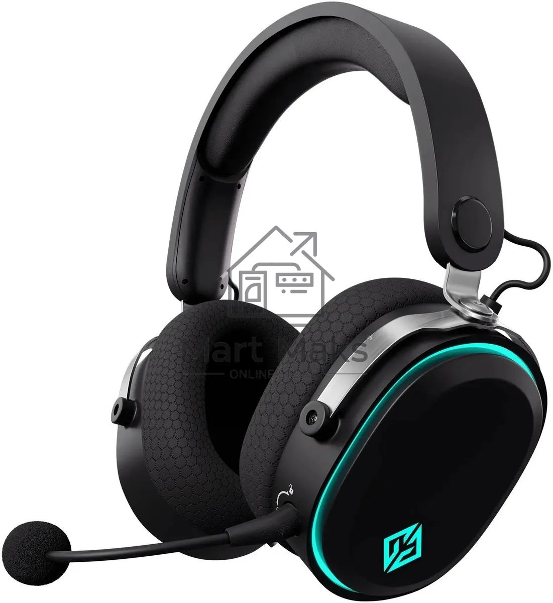 Наушники с микрофоном GMNG GG-HS405W черный мониторные BT/Radio/3.5mm оголовье