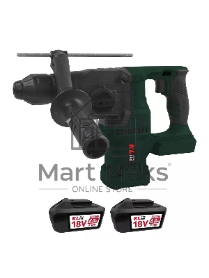 Профессиональный бесщеточный перфоратор аккумуляторный KLPRO KLPM18BH-80 (18В, Li-ion-2шт 8,0А·ч, ЗУ 4,5А, 40HM, 1200 об/мин, SDS-Plus) Профессиональный бесщеточный перфоратор аккумуляторный KLPRO KLPM18BH-80 (18В, Li-ion-2шт 8,0А·ч, ЗУ 4,5А, 40HM, 1200 об/мин, SDS-Plus)