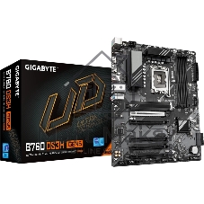Материнская плата Gigabyte B760 DS3H GEN5, LGA 1700, Intel B760, 4xDDR5, 4xSATA, 2xM.2, 1xPCIe 5.0 x16, 4xPCIe 3.0 x16, 1xHDMI, 1xDP, 1x1Gb LAN, 1xUSB-C 20Gbps, 1xUSB-A 10Gbps, 4xUSB-A 2.0, 1xPS/2, 3x3.5 мм, 7.1, ATX