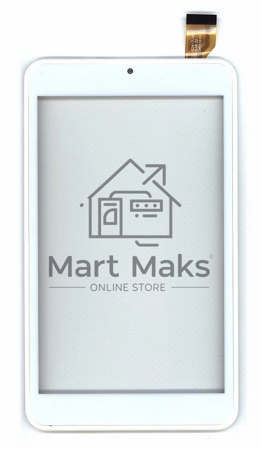 Сенсорное стекло (тачскрин) для Евросеть E-TAB 7.11, белое с рамкой