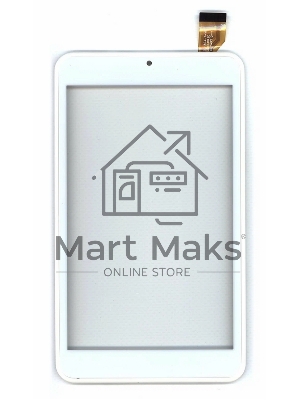 Сенсорное стекло (тачскрин) для Евросеть E-TAB 7.11, белое с рамкой