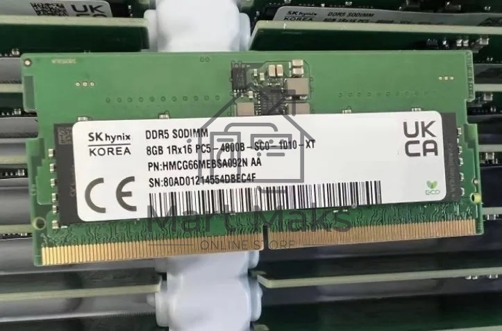 Оперативная память Hynix, DDR5, 8GB (1x8GB), 4800MHz, CL40, SO-DIMM