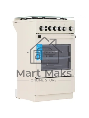 Плита газовая De Luxe 5040.40Г (кр) ЧР-013 бежевый, конфорок 4 шт, духовка 46 л, 50 см x 85 см x 50 см