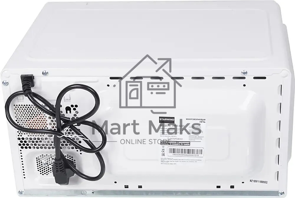 Микроволновая печь Starwind SMW4220 белый, 20 л, 700 Вт, переключатели - мембранные кнопки