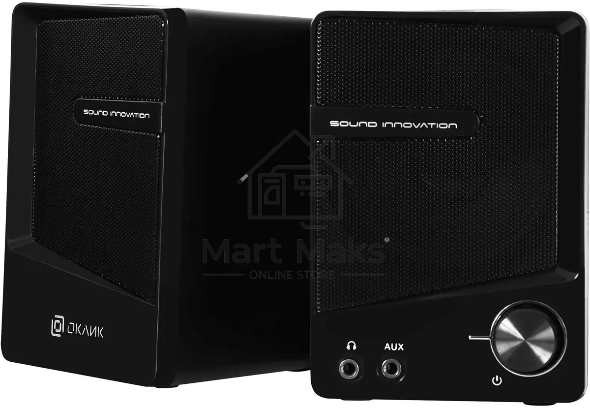 Колонки Oklick OK-126 2.0 черный 6Вт