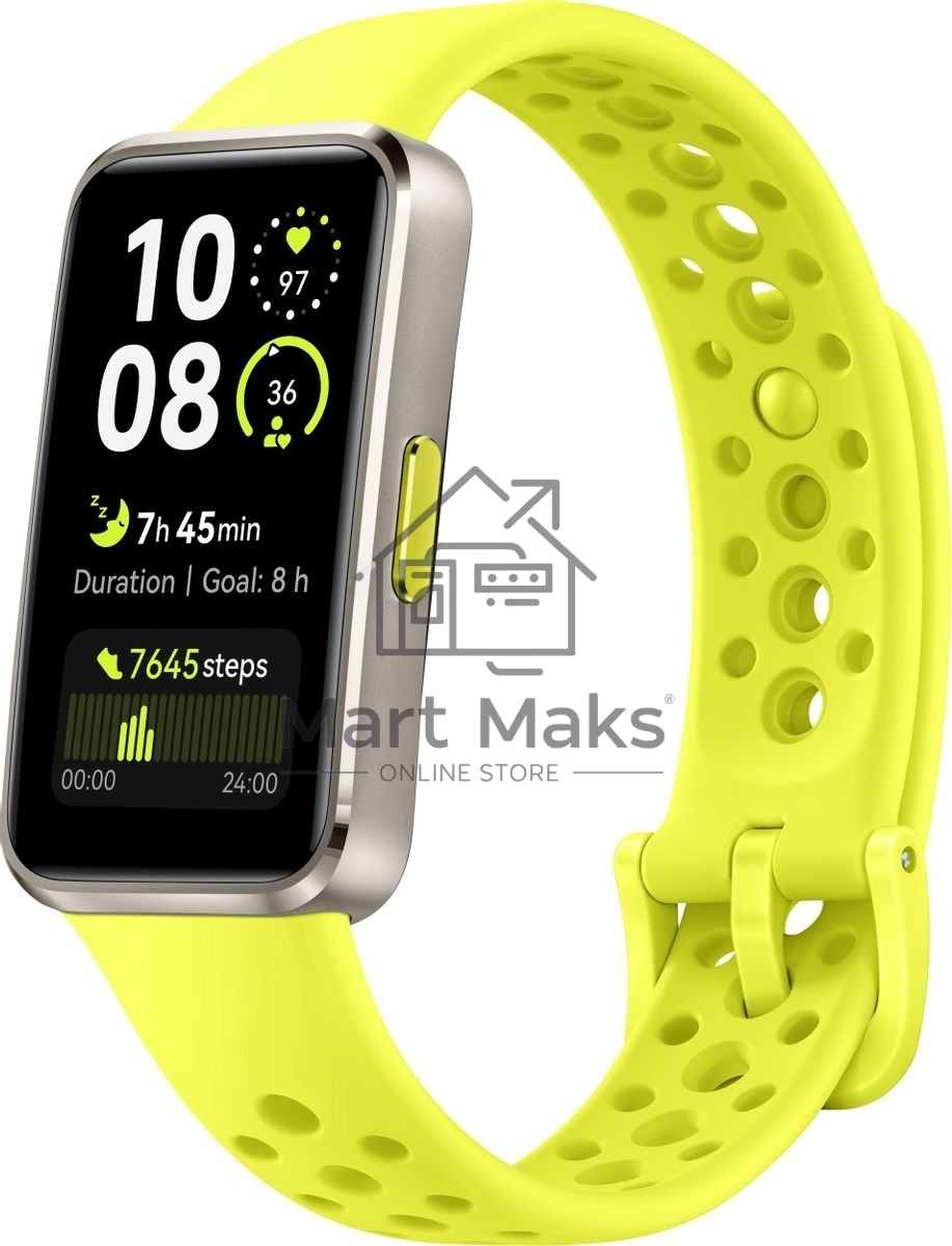 Фитнес-браслет Huawei Band 10 Aluminium NRA-B29 серебристый / зеленый