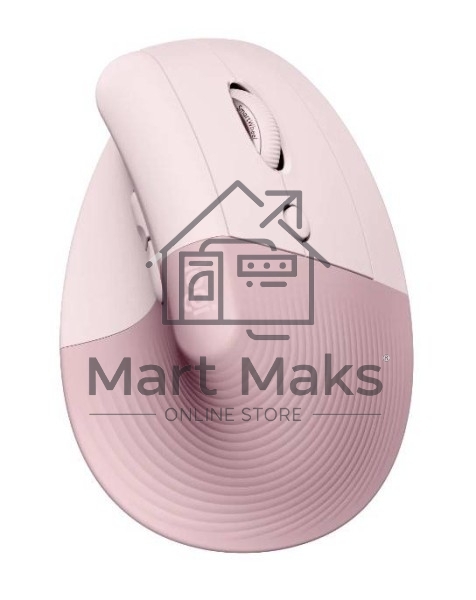 Мышь беспроводная вертикальная LOGITECH Lift Bluetooth, 400 - 4000 dpi, ROSE/DARK ROSE