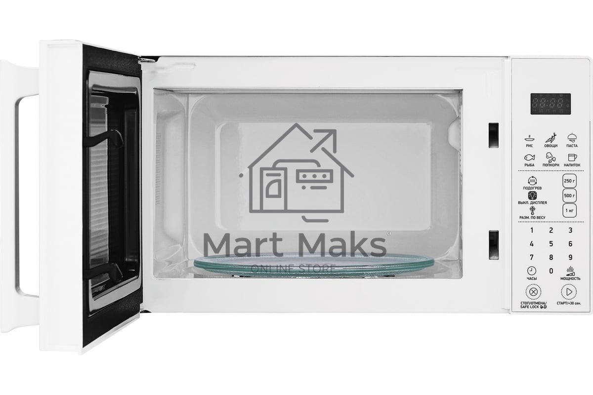 Микроволновая печь BBK 20MWS-805S/W белый, 20 л, 800 Вт, переключатели - сенсор