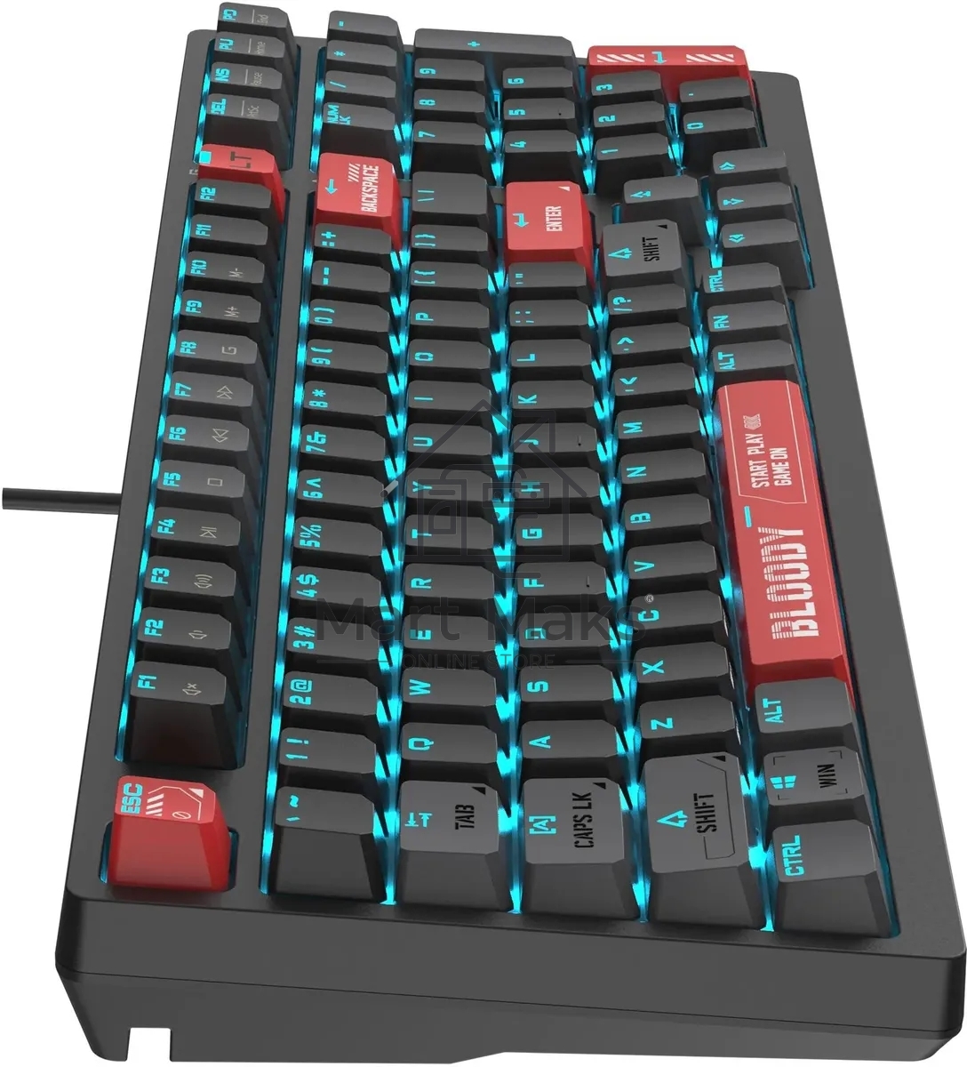 Клавиатура A4Tech Bloody AT98 проводная USB черный/красный