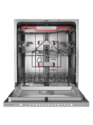 Встраиваемая посудомоечная машина Kuppersberg, High-Tech, 60 см, 15 комплектов, 3 корзины, 7 программ, конденсационная сушка, автоматическое открывание двери, LED подсветка, сенсорное управление, инверторный мотор, энергоэффективность А+++