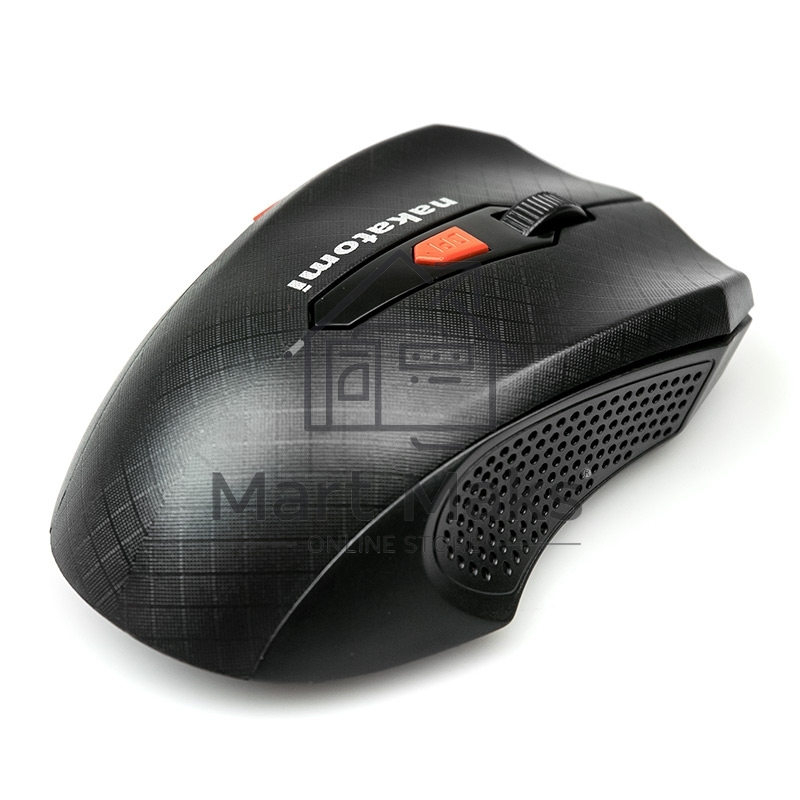 Мышь беспроводная Nakatomi MRON-07U черный, 1600 dpi, радиоканал, USB, кнопки - 5