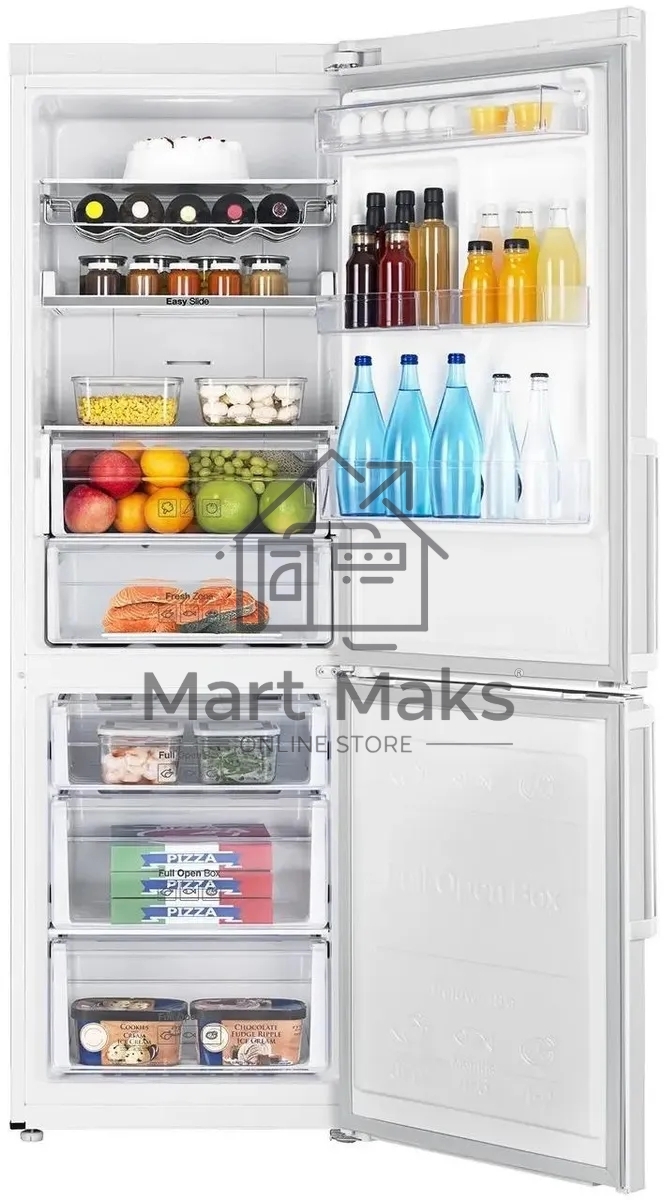 Холодильник Samsung RB34J3515WW/EF белый двухкамерный 231/108л морозилка снизу, No Frost