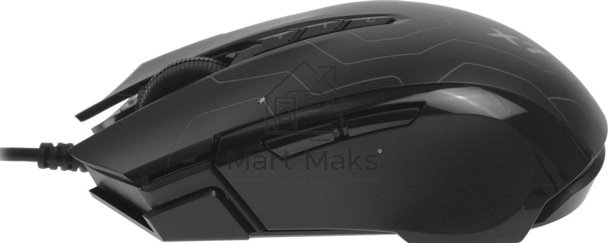 Мышь проводная A4Tech X89 Maze черный, 2400 dpi, USB, кнопки - 8