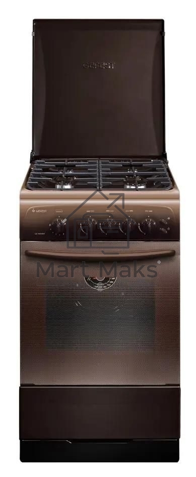 Плита газовая Gefest CG 50M04 K83 коричневый, конфорок 4 газовых, духовка 42 л, 50 см x 85 см x 57 см
