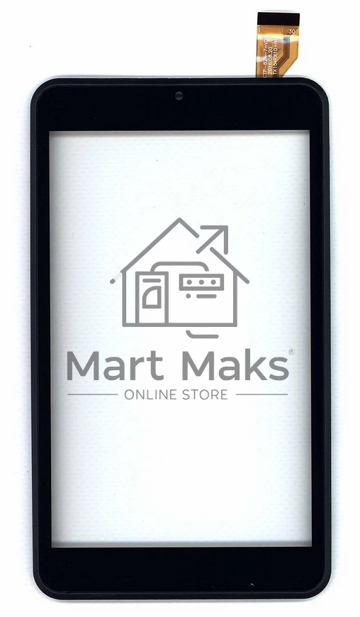 Сенсорное стекло (тачскрин) для Евросеть E-TAB 7.11, белое с рамкой