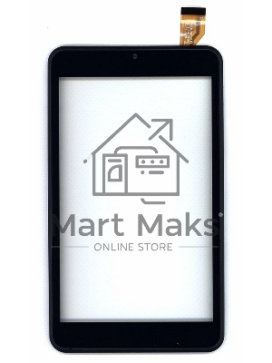 Сенсорное стекло (тачскрин) для Евросеть E-TAB 7.11, белое с рамкой