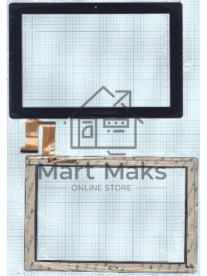 Сенсорное стекло (тачскрин) FPC-FC101J185-01, черное
