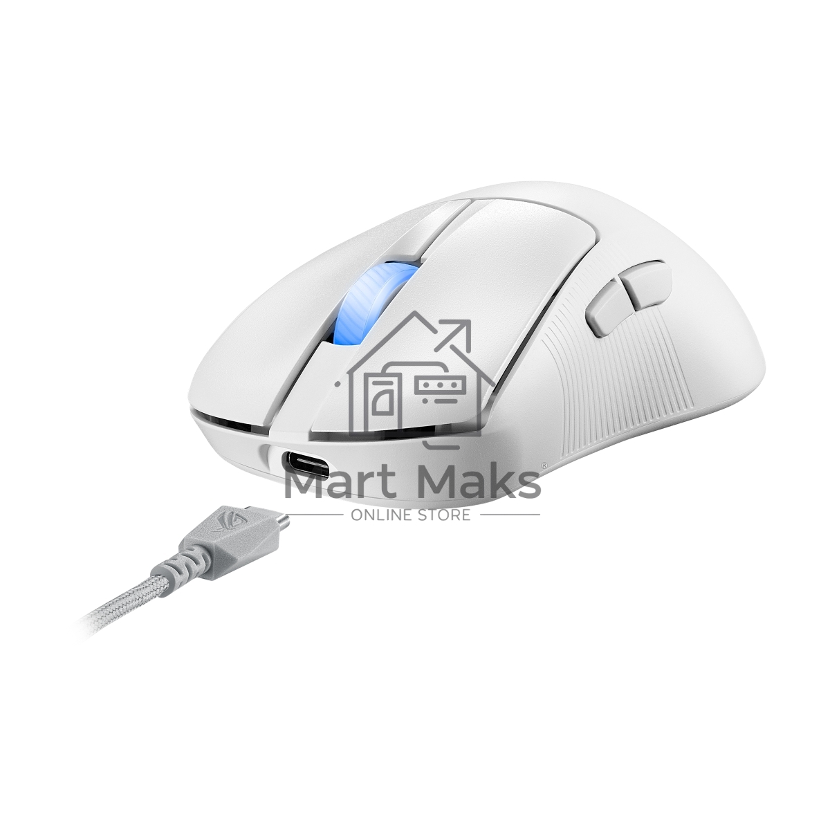 Мышь беспроводная/проводная ASUS ROG Keris II Ace белый, 42000 dpi, радиоканал, Bluetooth, USB, кнопки - 6